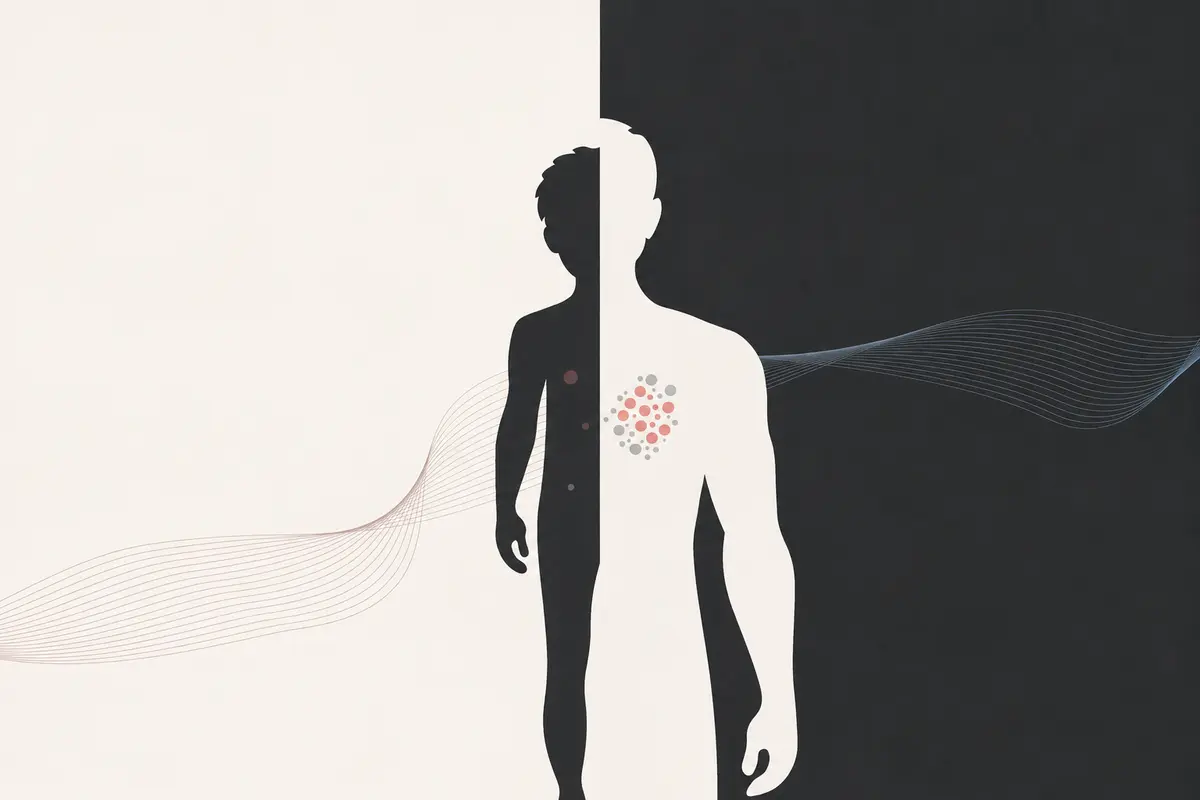 Conceptual illustration of childhood cancer treatment and molecular signals associated with long-term cardiometabolic health